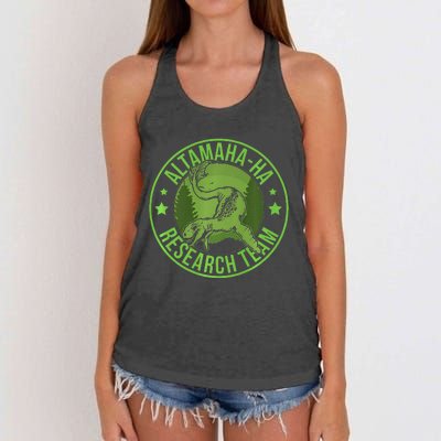 Altamahaha Hide & Seek Research Team Champion Cryptid Women's Knotted Racerback Tank