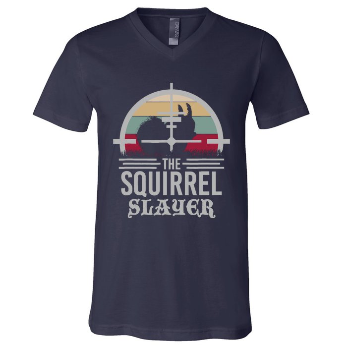 Animal Hunting Squirrel Hunter Squirrel V-Neck T-Shirt