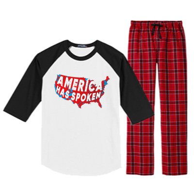 America Has Spoken Electoral Map Of 2024 Trump Supporters Raglan Sleeve Pajama Set