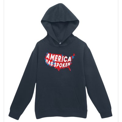 America Has Spoken Electoral Map Of 2024 Trump Supporters Urban Pullover Hoodie