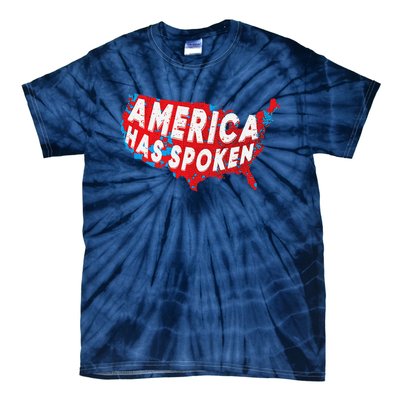 America Has Spoken Electoral Map Of 2024 Trump Supporters Tie-Dye T-Shirt