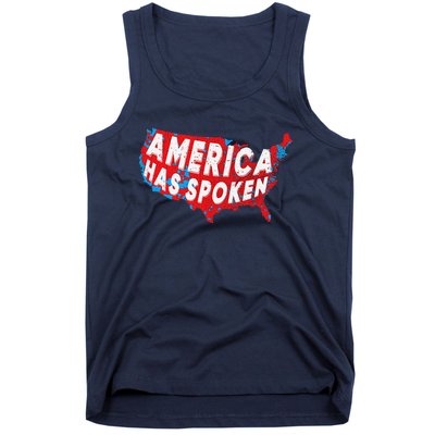 America Has Spoken Electoral Map Of 2024 Trump Supporters Tank Top