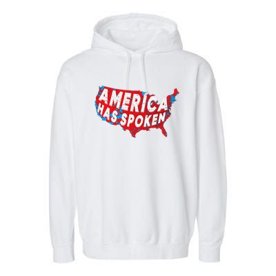 America Has Spoken Electoral Map Of 2024 Trump Supporters Garment-Dyed Fleece Hoodie