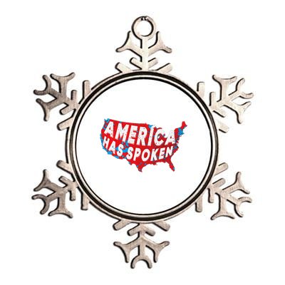 America Has Spoken Electoral Map Of 2024 Trump Supporters Metallic Star Ornament