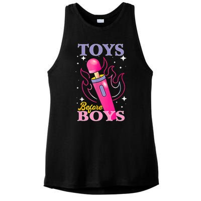 Adult Humor Saying Toys Before Boy Funny Ladies PosiCharge Tri-Blend Wicking Tank