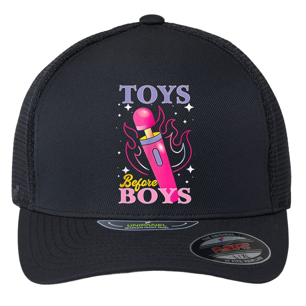 Adult Humor Saying Toys Before Boy Funny Flexfit Unipanel Trucker Cap