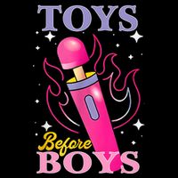 Adult Humor Saying Toys Before Boy Funny V-Neck T-Shirt