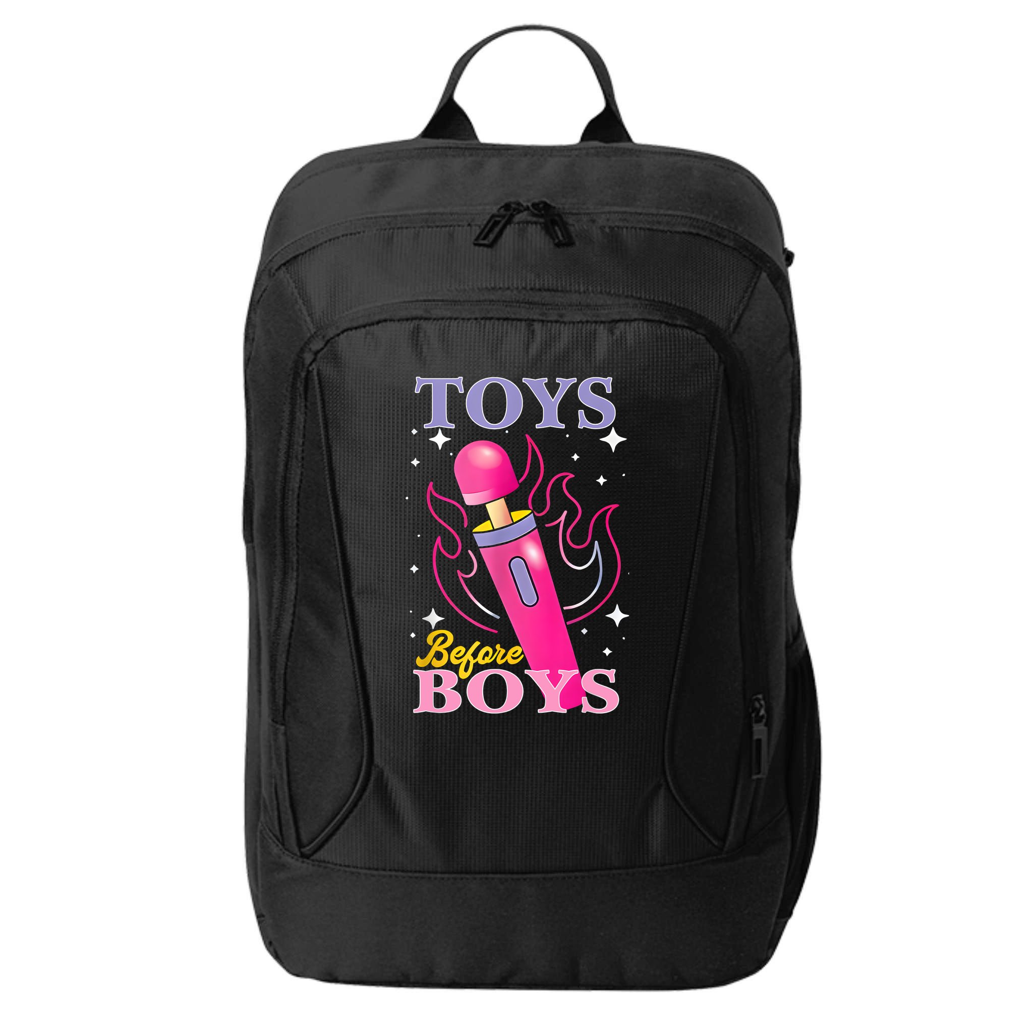 Adult Humor Saying Toys Before Boy Funny City Backpack