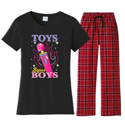 Adult Humor Saying Toys Before Boy Funny Women's Flannel Pajama Set