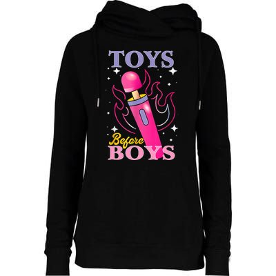 Adult Humor Saying Toys Before Boy Funny Womens Funnel Neck Pullover Hood