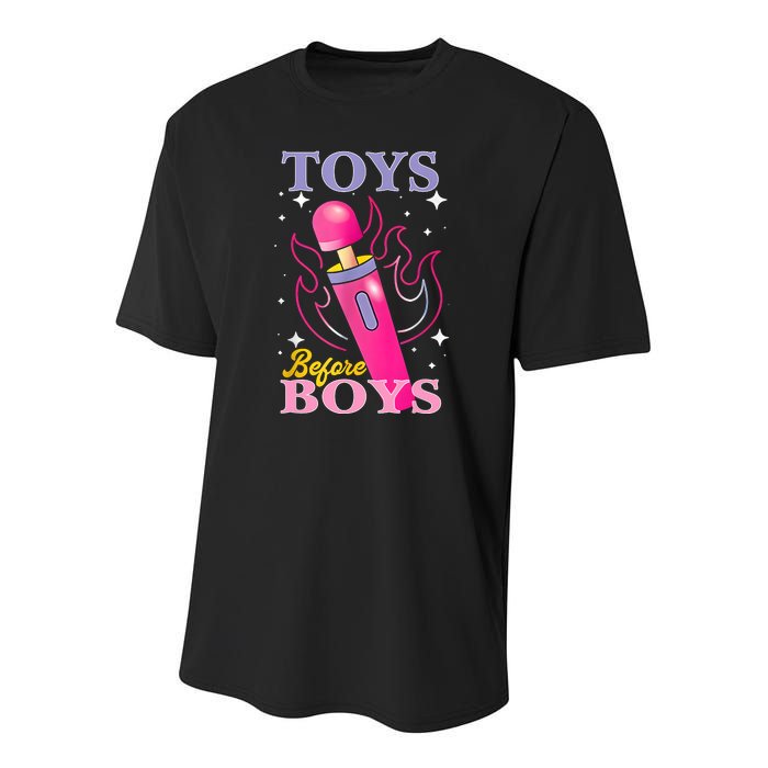 Adult Humor Saying Toys Before Boy Funny Youth Performance Sprint T-Shirt