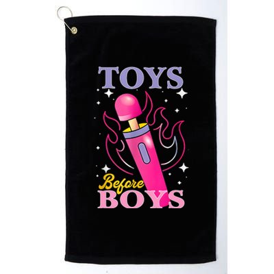 Adult Humor Saying Toys Before Boy Funny Platinum Collection Golf Towel