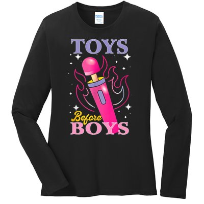 Adult Humor Saying Toys Before Boy Funny Ladies Long Sleeve Shirt