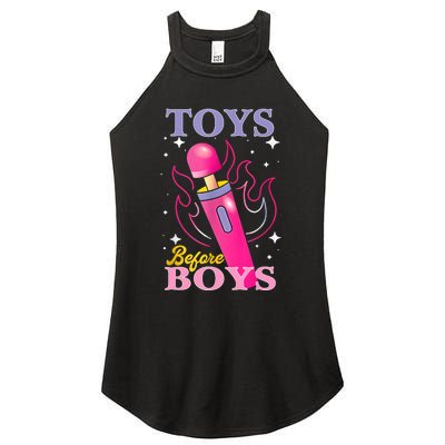 Adult Humor Saying Toys Before Boy Funny Women's Perfect Tri Rocker Tank