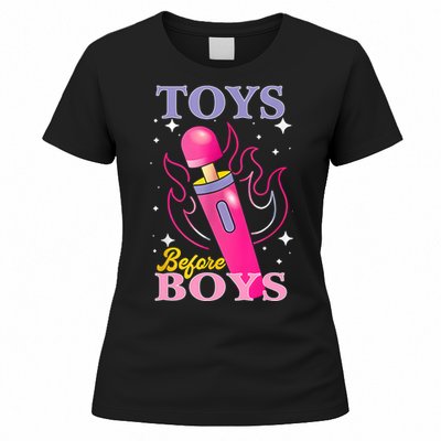 Adult Humor Saying Toys Before Boy Funny Women's T-Shirt