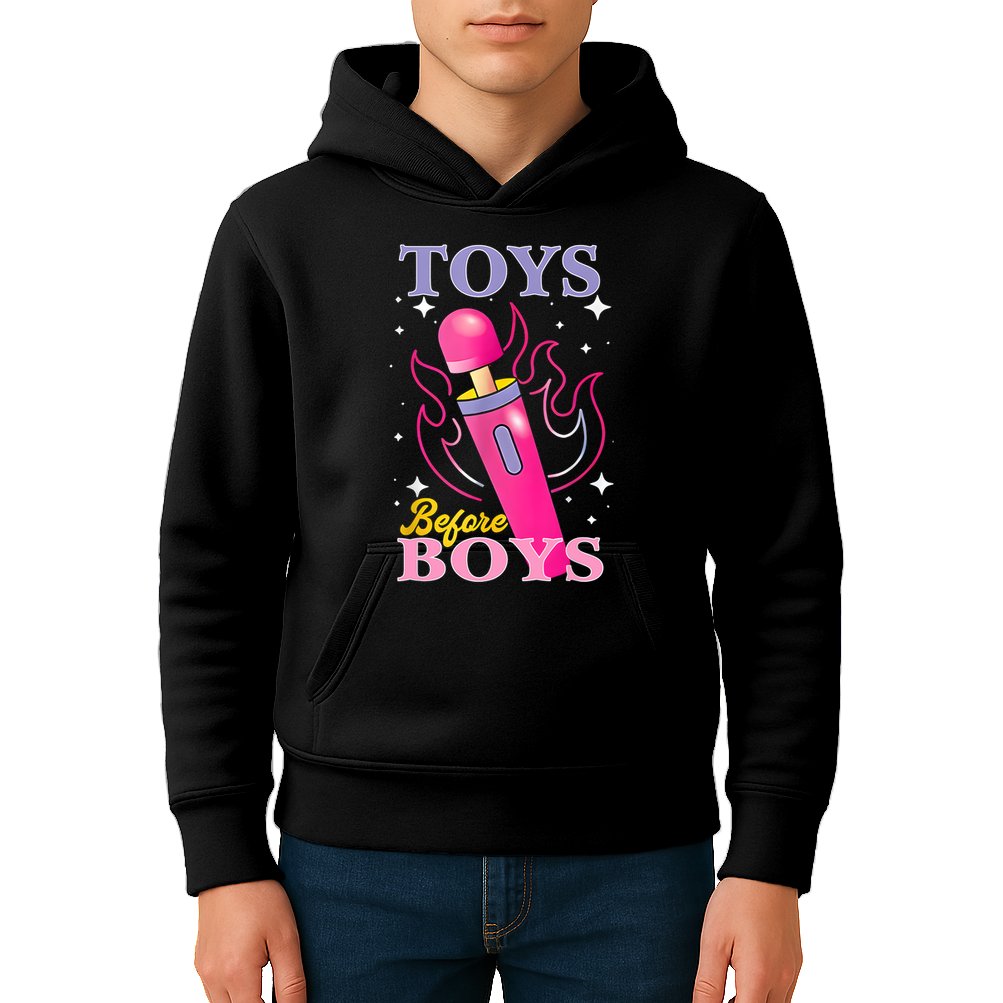 Adult Humor Saying Toys Before Boy Funny Kids Hoodie