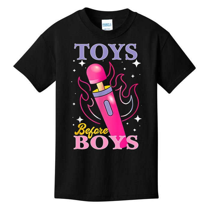 Adult Humor Saying Toys Before Boy Funny Kids T-Shirt