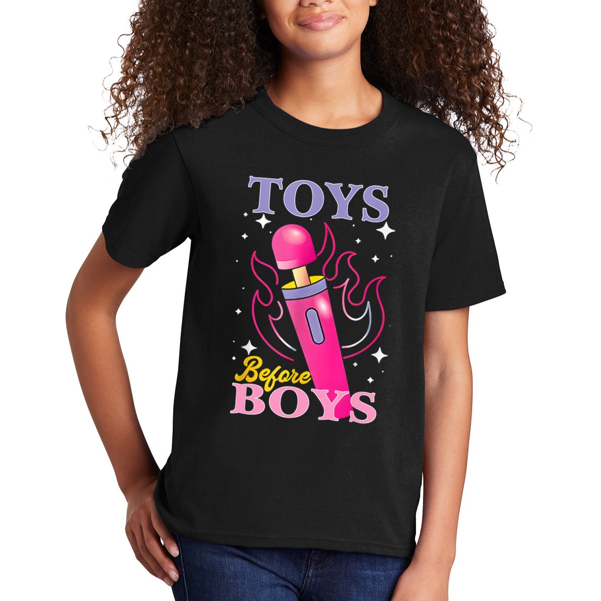 Adult Humor Saying Toys Before Boy Funny Kids T-Shirt