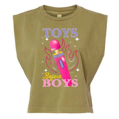 Adult Humor Saying Toys Before Boy Funny Garment-Dyed Women's Muscle Tee