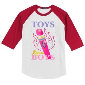 Adult Humor Saying Toys Before Boy Funny Kids Colorblock Raglan Jersey