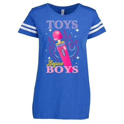 Adult Humor Saying Toys Before Boy Funny Enza Ladies Jersey Football T-Shirt