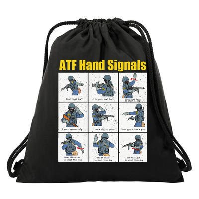 Atf Hand Signals Drawstring Bag
