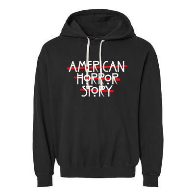 American Horror Story Red Bars Logo Garment-Dyed Fleece Hoodie