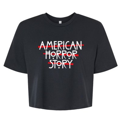 American Horror Story Red Bars Logo Bella+Canvas Jersey Crop Tee