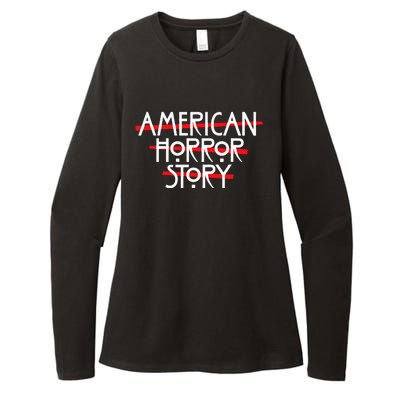 American Horror Story Red Bars Logo Womens CVC Long Sleeve Shirt