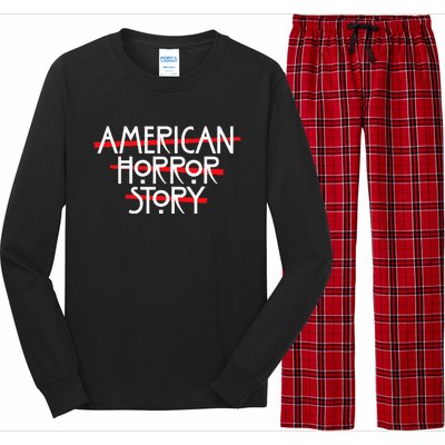 American Horror Story Red Bars Logo Long Sleeve Pajama Set