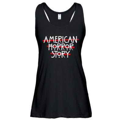 American Horror Story Red Bars Logo Ladies Essential Flowy Tank