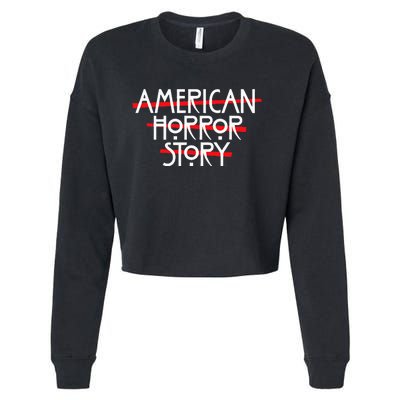 American Horror Story Red Bars Logo Cropped Pullover Crew