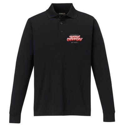 A Hello Sidney Podcast Production Horror Chronicles Performance Long Sleeve Polo