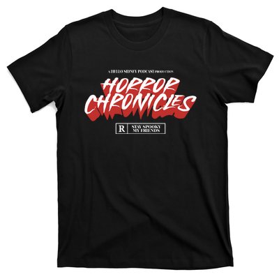 A Hello Sidney Podcast Production Horror Chronicles T-Shirt