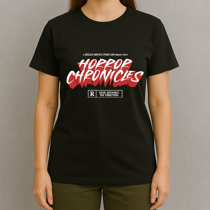 A Hello Sidney Podcast Production Horror Chronicles T-Shirt