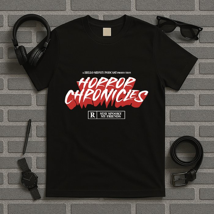 A Hello Sidney Podcast Production Horror Chronicles T-Shirt