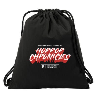 A Hello Sidney Podcast Production Horror Chronicles Drawstring Bag