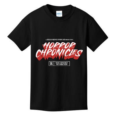 A Hello Sidney Podcast Production Horror Chronicles Kids T-Shirt