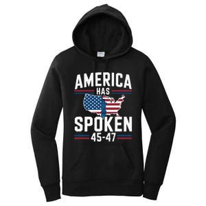 America Has Spoken 2024 Usa 45 47 Women's Pullover Hoodie