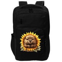 Adorable Hedgehog Sunflower Fusion Impact Tech Backpack