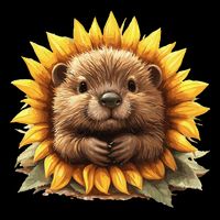 Adorable Hedgehog Sunflower Fusion Impact Tech Backpack