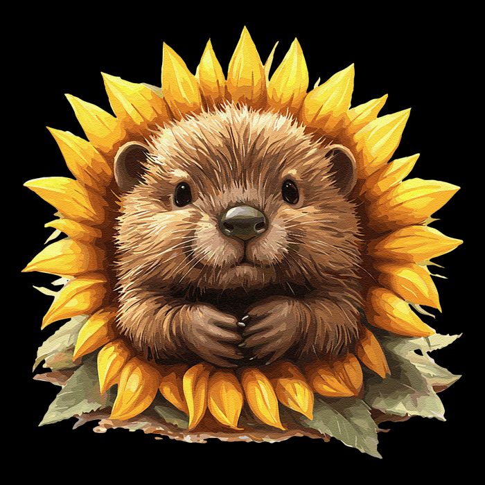 Adorable Hedgehog Sunflower Fusion Impact Tech Backpack