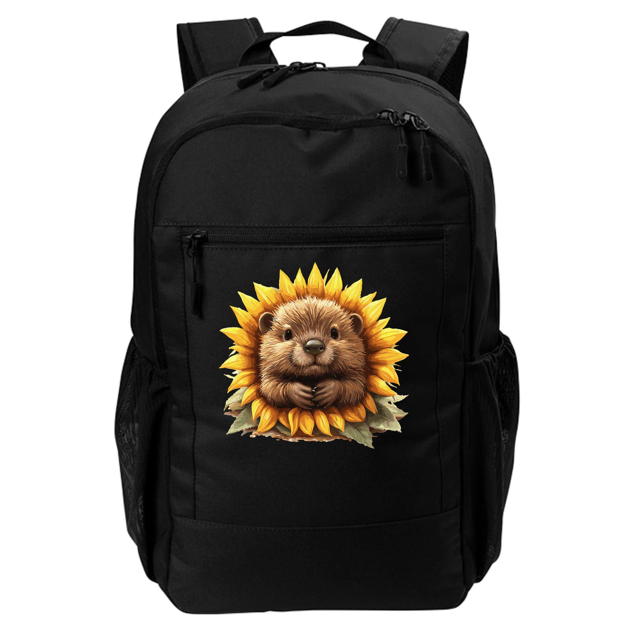 Adorable Hedgehog Sunflower Fusion Backpack