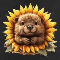 Adorable Hedgehog Sunflower Fusion Adult Drive Performance Visor