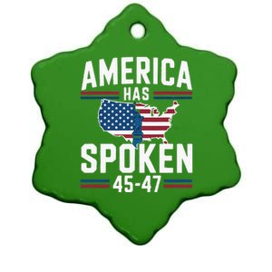 America Has Spoken 2024 Usa 45 47 Ceramic Star Ornament