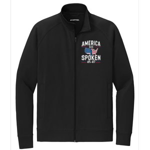 America Has Spoken 2024 Usa 45 4 7 Stretch Full-Zip Cadet Jacket