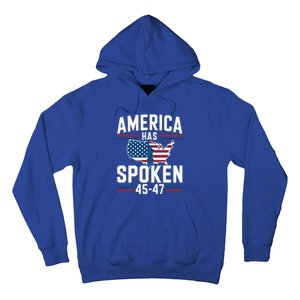 America Has Spoken 2024 Usa 45 4 7 Hoodie