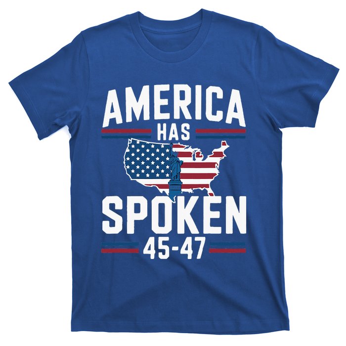 America Has Spoken 2024 Usa 45 4 7 T-Shirt