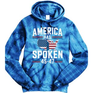 America Has Spoken 2024 Usa 45 4 7 Tie Dye Hoodie