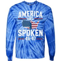 America Has Spoken 2024 Usa 45 4 7 Tie-Dye Long Sleeve Shirt